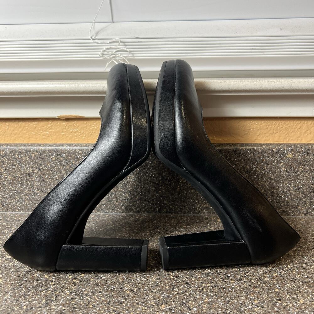 Naturalizer Shoes Comfort High Heel Womens Sz 6M Balck Faux Leather Slip On Pump - Picture 5 of 10